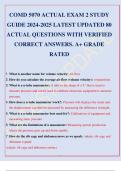 COMD 5070 ACTUAL EXAM 2 STUDY GUIDE 2024-2025 LATEST UPDATED 80 ACTUAL QUESTIONS WITH VERIFIED CORRECT ANSWERS. A+ GRADE RATED