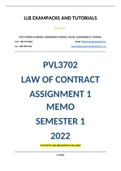 PVL3702 ASSIGNMENT 1 MEMO - SEMESTER 1 - 2022  