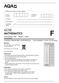 AQA GCSE MATHEMATICS Foundation Tier	Paper 1 Non-Calculator | Questions only