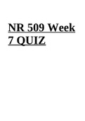 NR 509 Week 7 QUIZ | NR 509 Advanced Physical Assessment