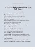 CCEA GCSE Biology – Reproduction Exam Study Guide.