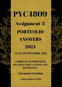 PYC4809 ASSIGNMENT 3 PORTFOLIO ANSWERS DUE SEPTEMBER 2024