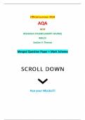 Official summer 2024 AQA GCSE RELIGIOUS STUDIES (SHORT COURSE) 8061/5 Section 5: Themes Merged Question Paper + Mark Scheme