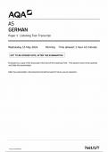 AQA AS GERMAN PAPER 1 TRANSCRIPT 2024 (7661/1/T: Listening Test Transcript)