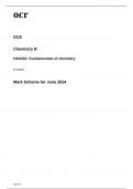 ocr A Level Chemistry B (H433-01)Mark Scheme June 2024.