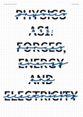 Summary Physics for CCEA AS1 Level, ISBN: 9781780730974  Unit AS 1 - Forces, Energy and Electricity 