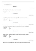 BSC2346 Module 1 to 11 Quiz: NURS 278  Anatomy and Physiology I Module 1 to 11 Quizzes