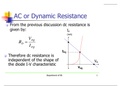 DYNAMIC RESISTANCE AND RECTIFICATION