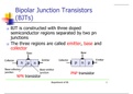 BIPOLAR JUNCTION TRANSISTORS