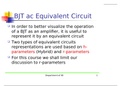 BIPOLAR JUNCTION TRANSISTORS (BJTs)