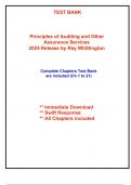 Test Bank for Principles of Auditing and Other Assurance Services 2024 Release by Whittington (All Chapters included)