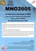 MNO2605 Assignment 4 (COMPLETE ANSWERS) Semester 2 2024 (249594) - DUE 23 September 2024