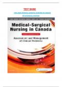 TEST BANK 	                          FOR LEWIS MEDICAL-SURGICAL NURSING IN CANADA                                                           4TH EDITION/ALL CHAPTERS 