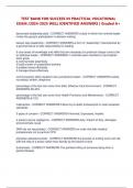 TEST BANK FOR SUCCESS IN PRACTICAL VOCATIONAL EXAM /2024-2025 WELL IDENTIFIED ANSWERS | Graded A+ democratic leadership style - CORRECT ANSWERS-a style in which the nominal leader invites the group's participation in decision making laissez-faire leade