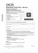 Official 2024 OCR GCSE PHYSICS B BUNDLED J259/01 02 03 and 04 Question Paper + Mark Scheme 