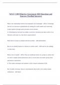 WGU C100 Objective Assessment 2024 Questions and Answers (Verified Answers).