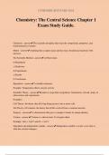 Chemistry: The Central Science Chapter 1 Exam Study Guide.