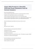  Cigna 2024 Products & Benefits Overview Exam Questions And All Correct Answers.