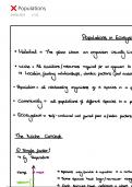 Unit 7 - Populations in Ecosystems 