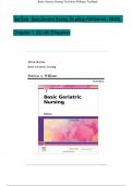 TEST BANK For Basic Geriatric Nursing, 7th Edition By Patricia A. Williams | Verified Chapter's 1 - 20 | Complete!!!