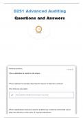 D215 AUDITING, PRE-ASSESMENT PA QUESTIONS AND ANSWERS