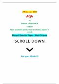 Official June 2024 AQA AS ENGLISH LITERATURE B 7716/2B Paper 2B Literary genres: Prose and Poetry: Aspects of comedy Merged Question Paper + Mark Scheme