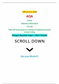 Official June 2024 AQA A-level ENGLISH LITERATURE B 7717/2B Paper 2B Texts and genres: Elements of political and social protest writing Merged Question Paper + Mark Scheme