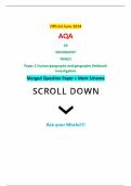 Official June 2024 AQA AS GEOGRAPHY 7036/2 Paper 2 Human geography and geography fieldwork investigation Merged Question Paper + Mark Scheme