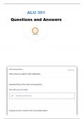 ALU 301 CHAPTER 14 QUESTIONS AND ANSWERS