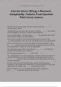 Facts for drivers 2024 pg 1-9foreword , championship ; Industry Exam Questions With Correct Answers