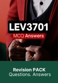 LEV3701 - MCQ ExamPACK (Multiple Choice Questions and ANSWERS for 2018-2020)