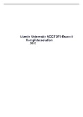 Liberty University ACCT 370 Exam 1 Complete solution.