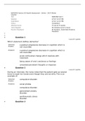 NUR 2092 Health Assessment Exam 1: NUR2092 Section 03 Health Assessment Test 1 Questions and Answers 