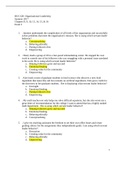 BUS 328: Organizational Leadership -Chapters 8, 9, 10, 13, 14, 15, & 16 EXAM 2