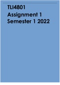 TLI4801 Assignment 1 Semester 1