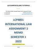 LCP4801 ASSIGNMENT 2 MEMO - SEMESTER 1 - 2022  
