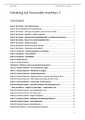 IFM2/Inleiding Financiele Markt 2/ Financiële markten Samenvatting 