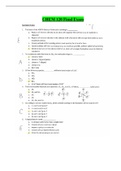 CHEM120 Week 8 Final Exam (Version-1, Latest-2022)/ CHEM 120 Week 8 Final Exam / CHEM120 Final Exam / CHEM 120 Unit 8 Final Exam: Chamberlain College of Nursing |Verified and 100% Correct Q & A|