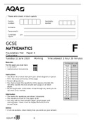 AQA GCSE MATHEMATICS Foundation Tier	Paper 3 Calculator 2018 EXAM Questions only