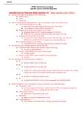 Pharma Study Guide.- HS301 Clinical Pharmacology Specific Course Learning ObjectivesHS301 Clinical Pharmacology Specific Course Learning Objectives Introduction to Pharmacology (quizlet #1) 1. List the most important properties of an ideal drug a. Effecti