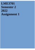 LME3701 Semester 2 2022 Assignment 1