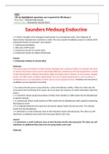 NURS 618 Saunders Medsurg Endocrine Questions and Answers- University of San Francisco