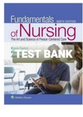 TEST BANK FUNDAMENTALS OF NURSING 9TH EDITION TAYLOR, LYNN, BARTLETT