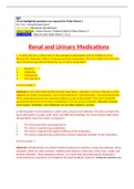 NURS 601 Pharmacology Renal Urinary Meds Questions and Answers- University of San Francisco