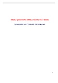 NR302 Question Bank / N302 Question Bank / NR302 Exam 1, 2, 3 & Final Exam Question Bank (Latest-2022): Chamberlain College of Nursing |Verified and 100% Correct Q & A|