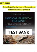 Medical-Surgical Nursing: Focus on Clinical Judgment 3rd Edition Test Bank by Honan, All 55 Chapters Covered and Verified, ISBN: 9781975190941