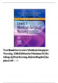 Test Bank for Lewis Medical Surgical Nursing 12th Edition by Mariann M. Harding, Jeffrey Kwong, Debra Hagler All Chapters Covered (Chapters 1 to 69) Correct Answers with Rationale | Graded A+