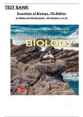 Essentials of Biology, 7th Edition Test Bank by Mader and Windelspecht, All 32 Chapters Covered and Verified, ISBN: 9781264039722