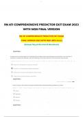 RN ATI COMPREHENSIVE PREDICTOR EXIT EXAM 2024-2025 WITH NGN Final Version