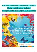 TEST BANK For Varcarolis' Foundations of Psychiatric Mental Health Nursing, 9th Edition by Margaret Jordan Halter, Verified Chapters 1 - 36, Complete